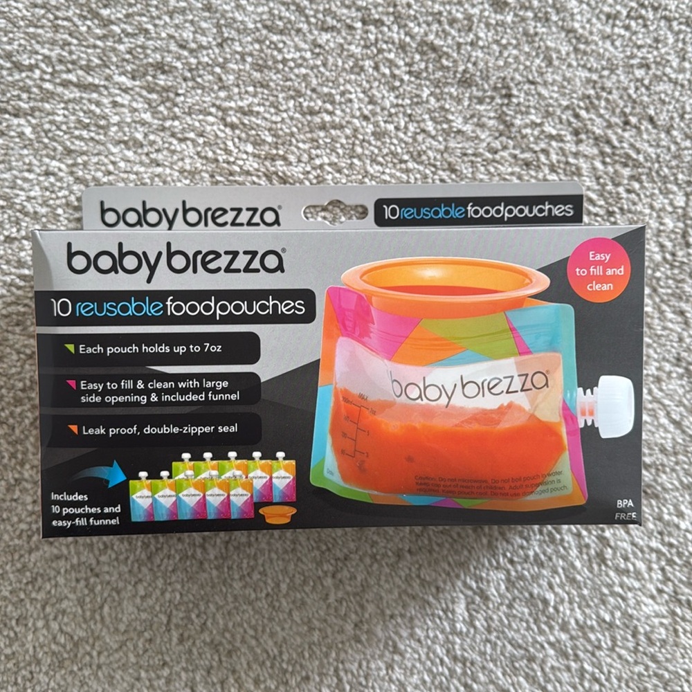 NEW Baby Brezze Reusable Food Pouches